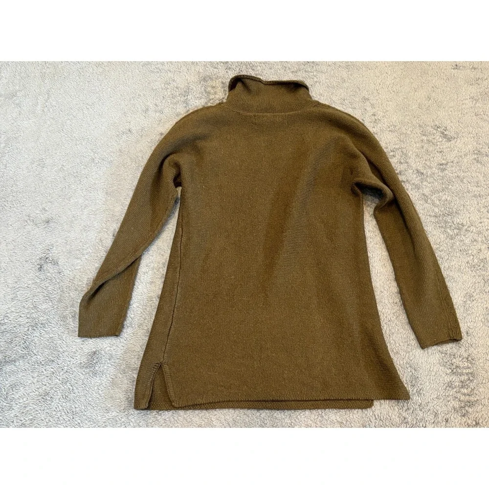 Banana Republic Sweater Womens Small Green Roll Neck Pullover Long Sleeve